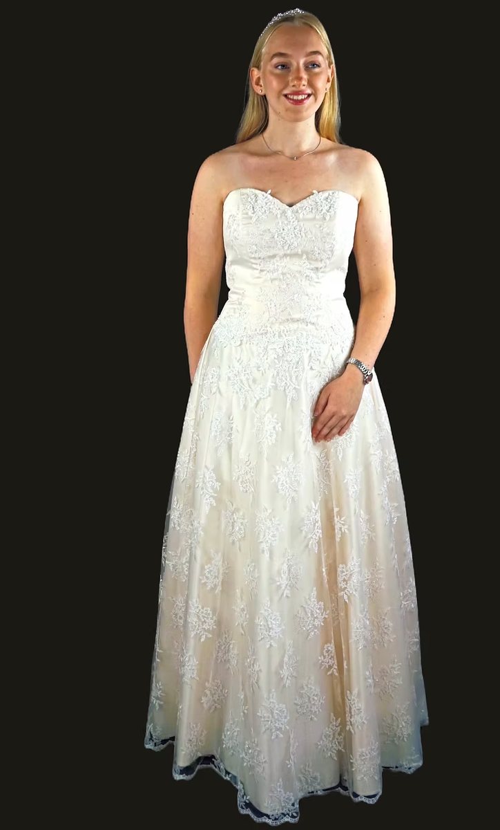 Savannagh champagne wedding dress by Brides of Bond Street