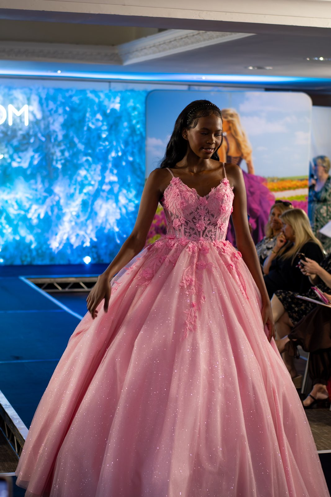Sugar pink prom ball gown at Brides of Bond Street, Leicester