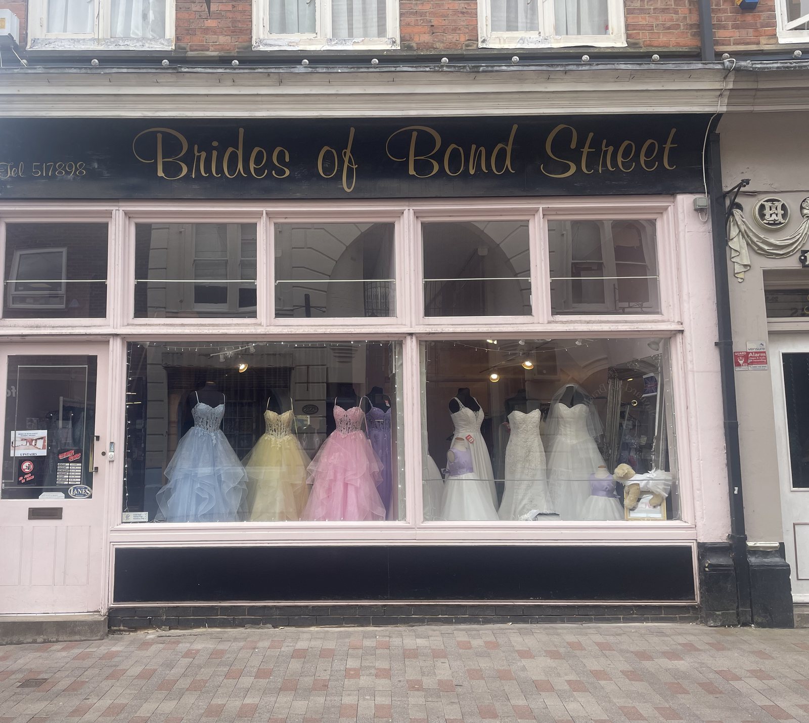 Brides of Bond Street shopfront on Silver Street, Leicester